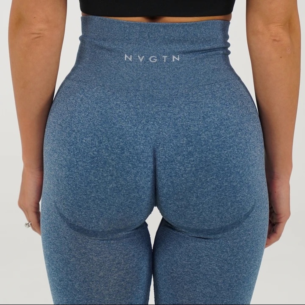 NVGTN Slate Blue Contour Seamless Leggings M